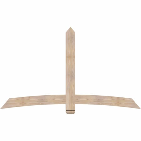 Ekena Millwork Bellingham Smooth Timber Gable Bracket, Douglas Fir, 84"W x 49"H x 3 1/2"D x 5 1/2"F, 14/12 Pitch GBW084X49X0406BEL00SDF